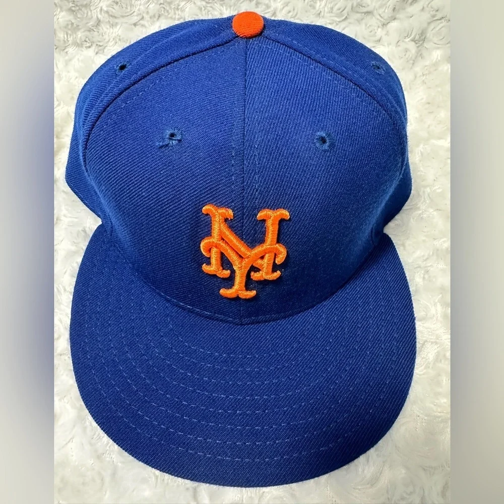 New York Mets Mens New Era 59Fifty Fitted 8 MLB WOOL Baseball Cap NWOT - Picture 2 of 6